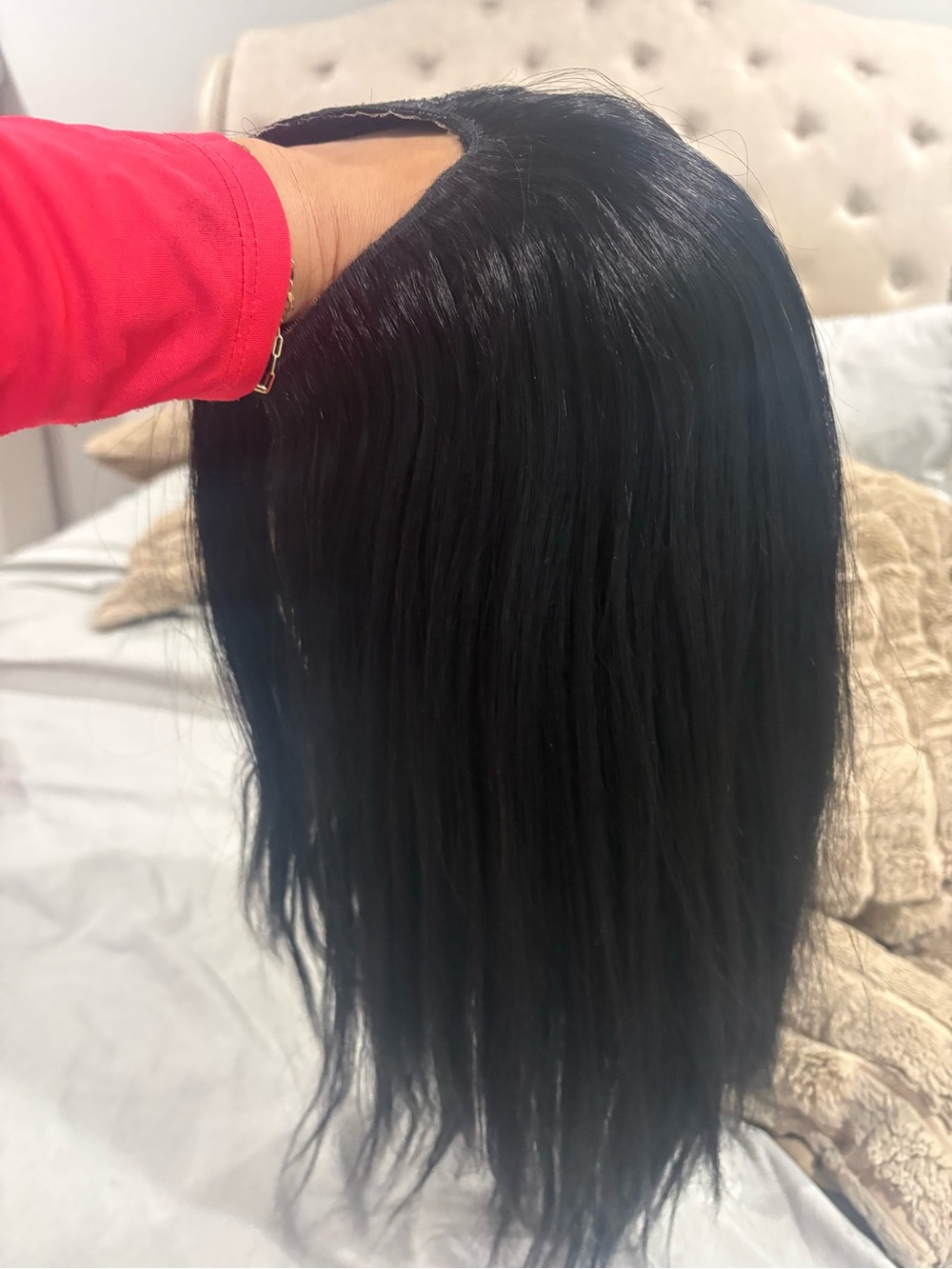 U part  Black Straight Wig — Comfortable Everyday Wear 100% human hair YaKi